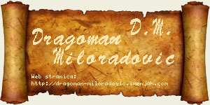 Dragoman Miloradović vizit kartica